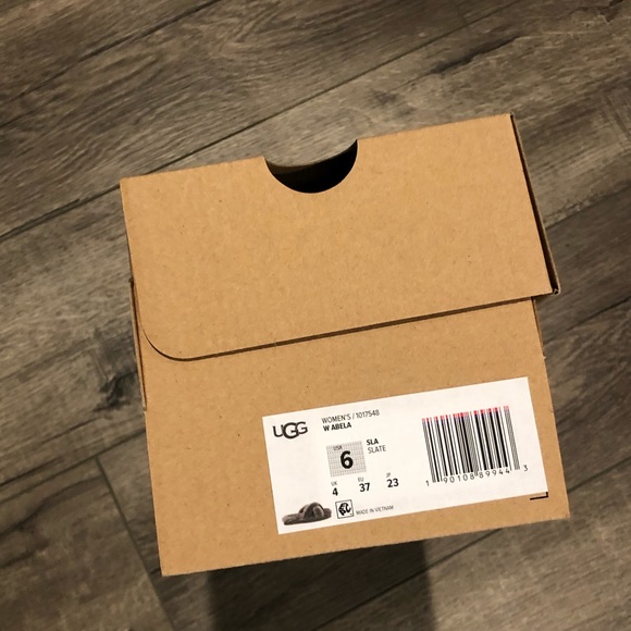 New UGG Abela Genuine Shearling Slipper slate gray - Picture 5 of 7